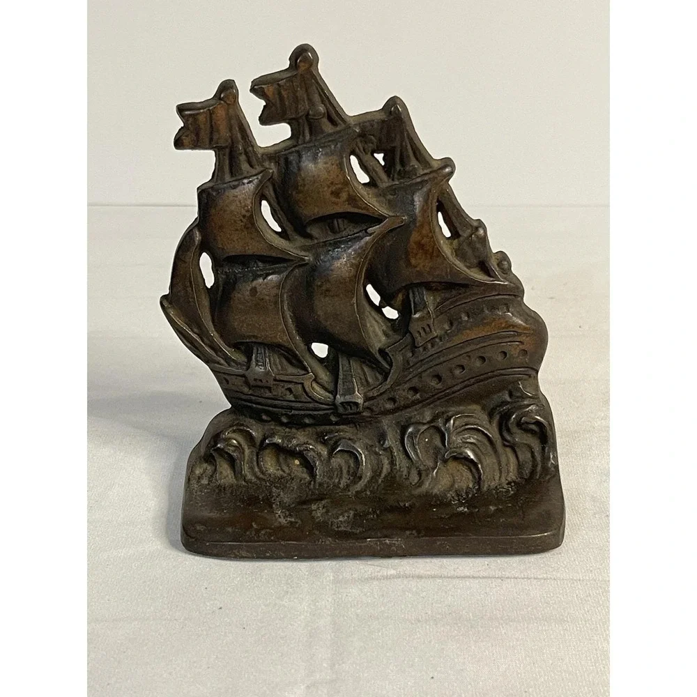 Bookend Maritime Cast Iron Ornate Nautical Ship Boat‎ Deco 1 Replacement